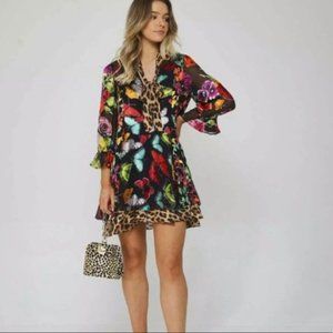 ALICE & OLIVIA  Moore Butterfly Mini Dress XS NWT